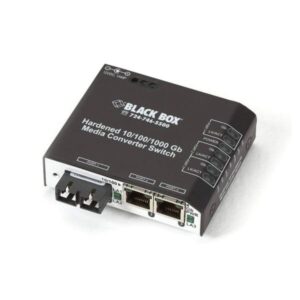 LBH2001A-H-SC Black Box Hardened Media Converter Switch 120-240-VAC Fiber Media Convert