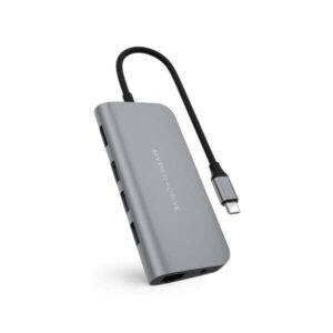 HD30FGRAY HyperDrive POWER 9-in-1 Universal USB-C hub for MacBook, Chromebook, and PC