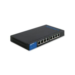LGS308 Linksys 8-Port Gigabit Ethernet Smart Switch – Black/Blue