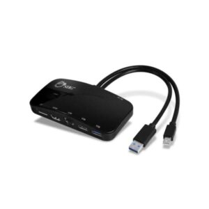 JU-H30412-S1 SIIG Mini-DP Video Dock with USB 3.0 LAN Hub docking station USB HDMI, Mini DP GigE