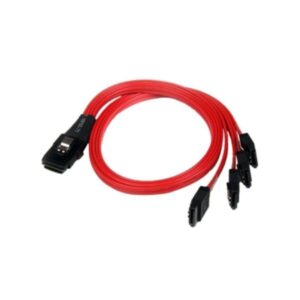 SAS8087S4R50 StarTech 50cm to 4 x SATA Internal Mini SAS Cable (Red)
