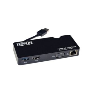 U342-SHG-001 Tripp Lite USB 3.0 HDMI VGA Mini Dock Station Gigabit Ethernet HD15 RJ45 docking station