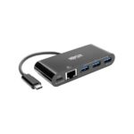 U460-004-4AB-C Tripp Lite 4-Port Hub Adapter Charging Black Thunderbolt