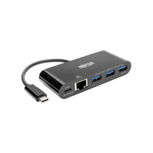 U460-004-4AB-C Tripp Lite 4-Port Hub Adapter Charging Black Thunderbolt